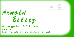 arnold bilitz business card